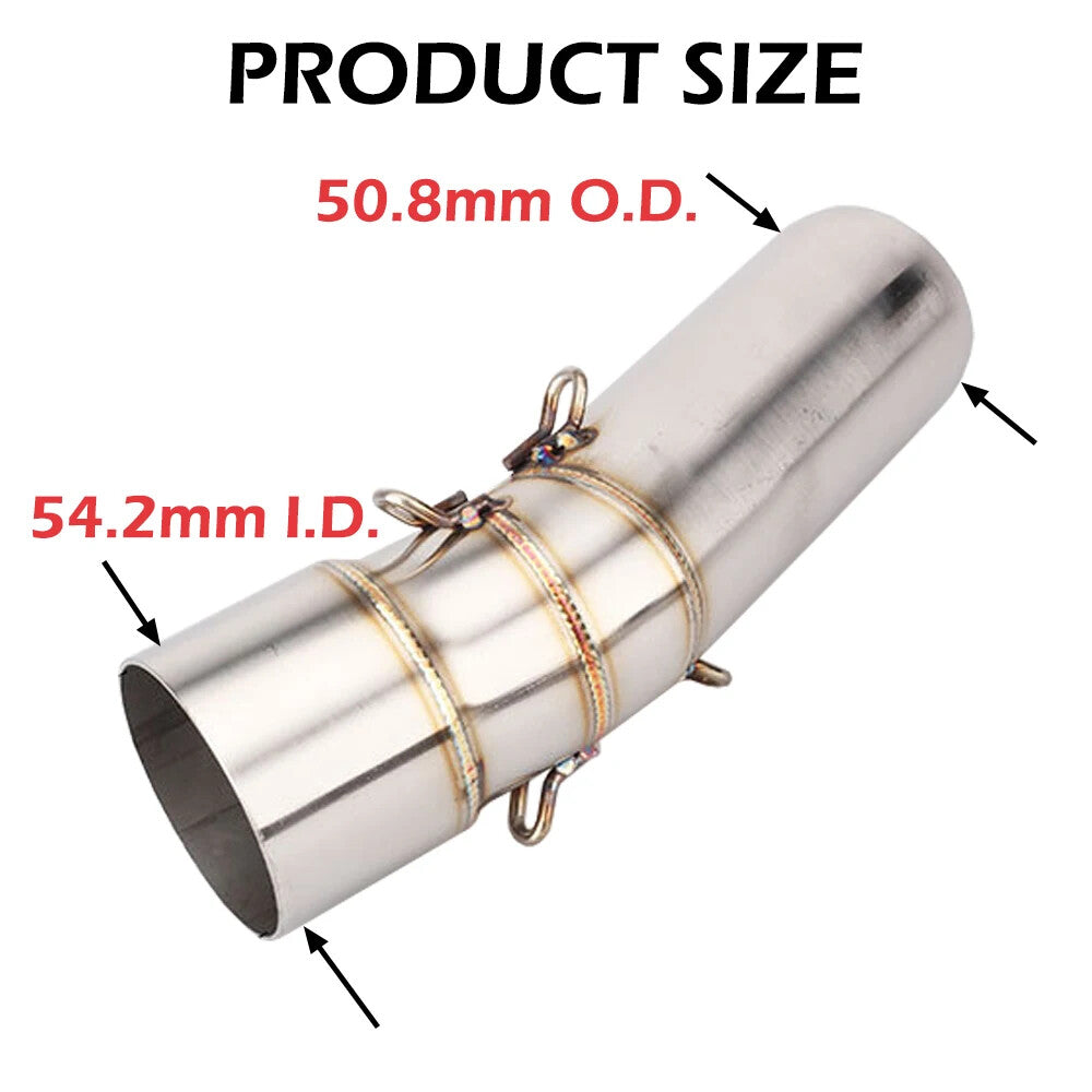 Middle Pipe Motorcycle Slip-On Link Pipe Connect Tube for BMW F650GS F700 F800GS