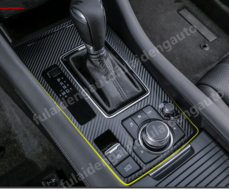 Interior Gear Shift Box Panel Cover for Mazda 6 Atenza 2019-2021 Carbon Fiber