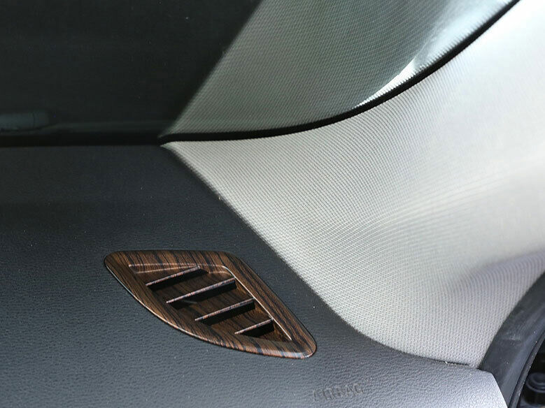 for BMW X1 F48 2016-2022 Pine Wood Grain Dashboard Upper Air Outlet Vent Trim 2P