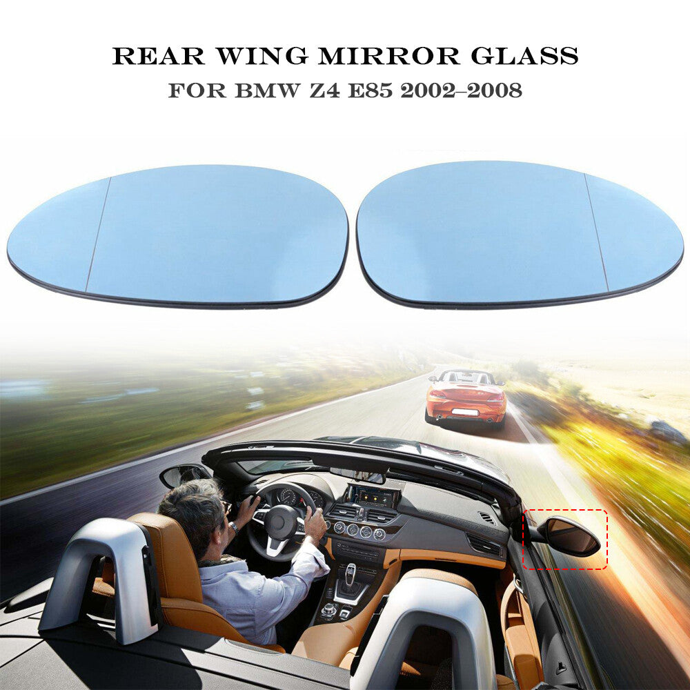 Pair Left+Right Blue Heated Wing Mirror Glass for BMW Z4 E85 2002â€?8 Z4 M Coupe Q