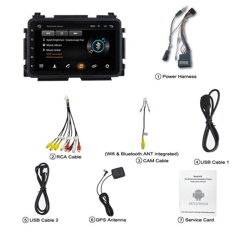 9-inch screen fits for Honda Vezel 2008 - 2017, Android 9.1 car stereo radio, GPS, Navi, quad-core. n