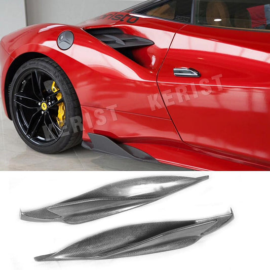 Carbon Fiber Rear Side Skirt Lip for Ferrari 488 GTB GTS 2015-2018 Q