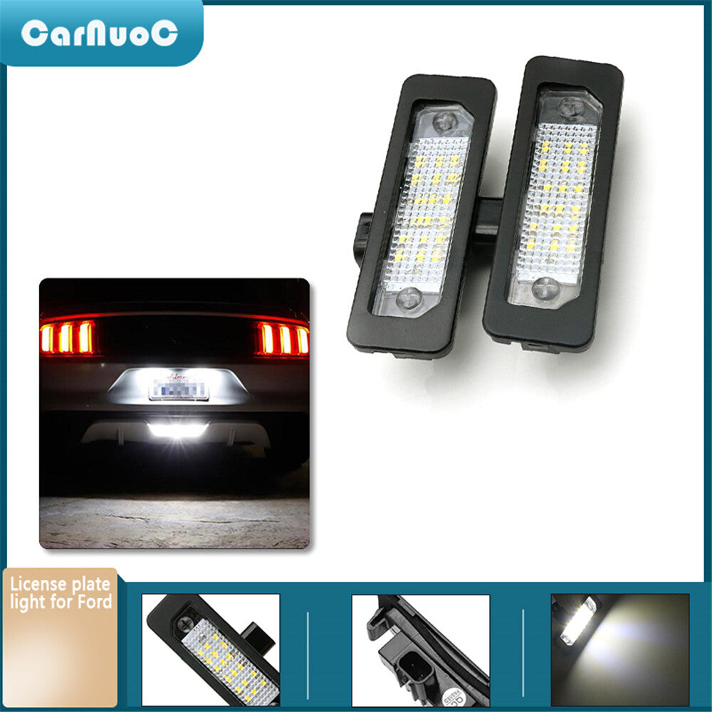 2x LED License Number Plate Lights for Ford for Mustang 2010-2014 for Ford Focus 2008-12