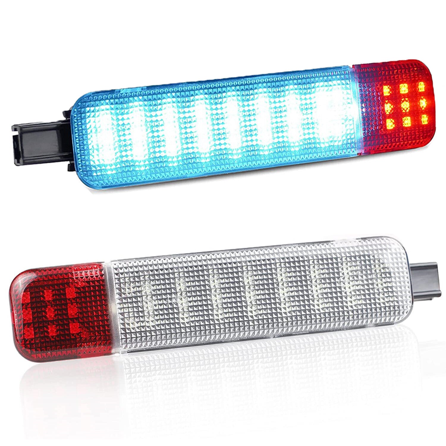 2X for Chevy for GMC C/K Ice Blue Red LED Interior Door Panel Light Courtesy Lamp Q