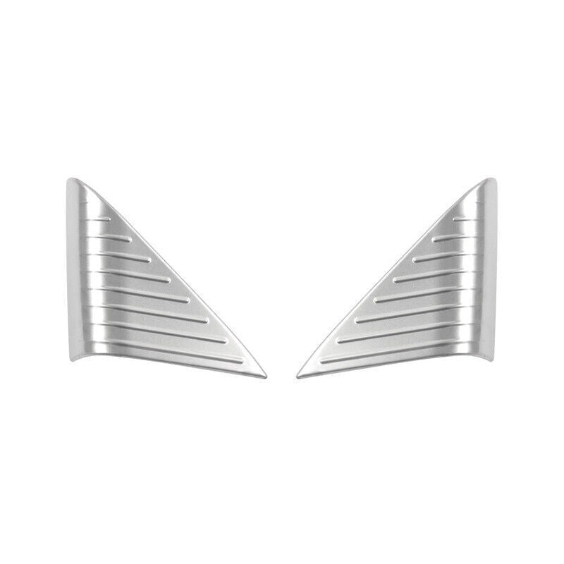 A Post Front Triangle Cover Trim 2X for Nissan Altima Teana 2019-22 Silver Steel