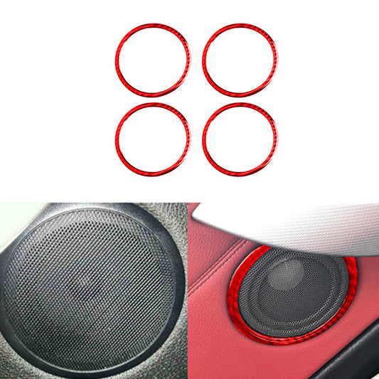 Red Carbon Fiber Passenger Window Lift Cover for Subaru Legacy Outback 2010-2014 v