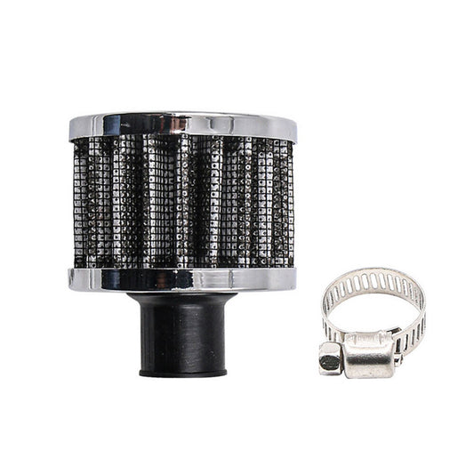 Plating Blackwhite 1/2 12mm Crankcase Vent Value Cover for Mini Air Breather Filter Q