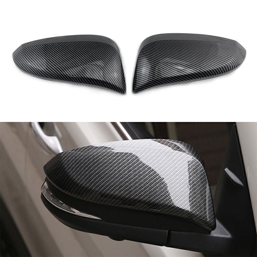 Carbon Fiber Side Rearview Door Mirror Cover Trim Fit for Toyota Hilux Revo 2015-22