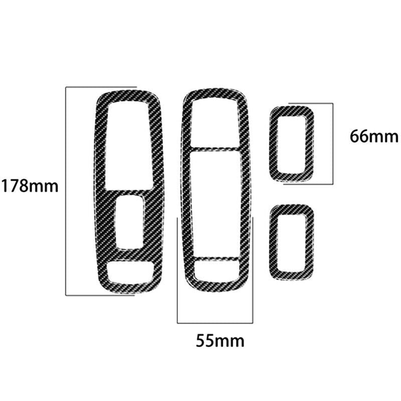 Carbon Fiber Car Window Switch Panel Cover For 11-21 for Jeep Grand Cherokee