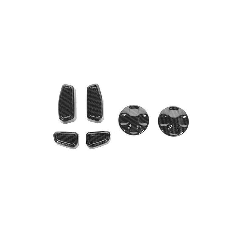 Carbon Fiber for Seat Adjustment Button Cover Trim For Auto for Dodge for Ram 1500 2019-2021