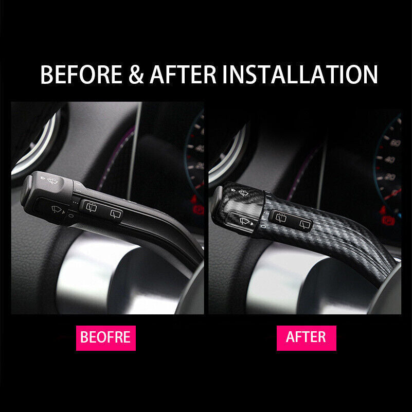 Carbon Gear Shift Wiper lever cover trim for AB CLA GLB GLA Class - n