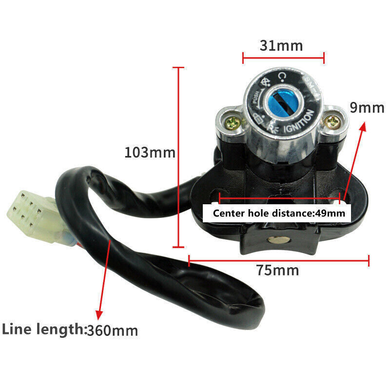 Motorcycle modification ignition switch lock with 2 keys suitable for Suzuki GSXR600- n