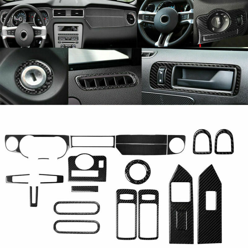 2X Carbon Fiber Interior Headlight Control Cover Trim For Tacoma 2016-21 v