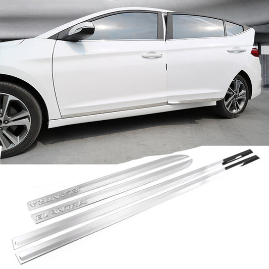 for Hyundai for Elantra 2017-2020 Stainless Car Door Body Side Molding Cover Trim 4x