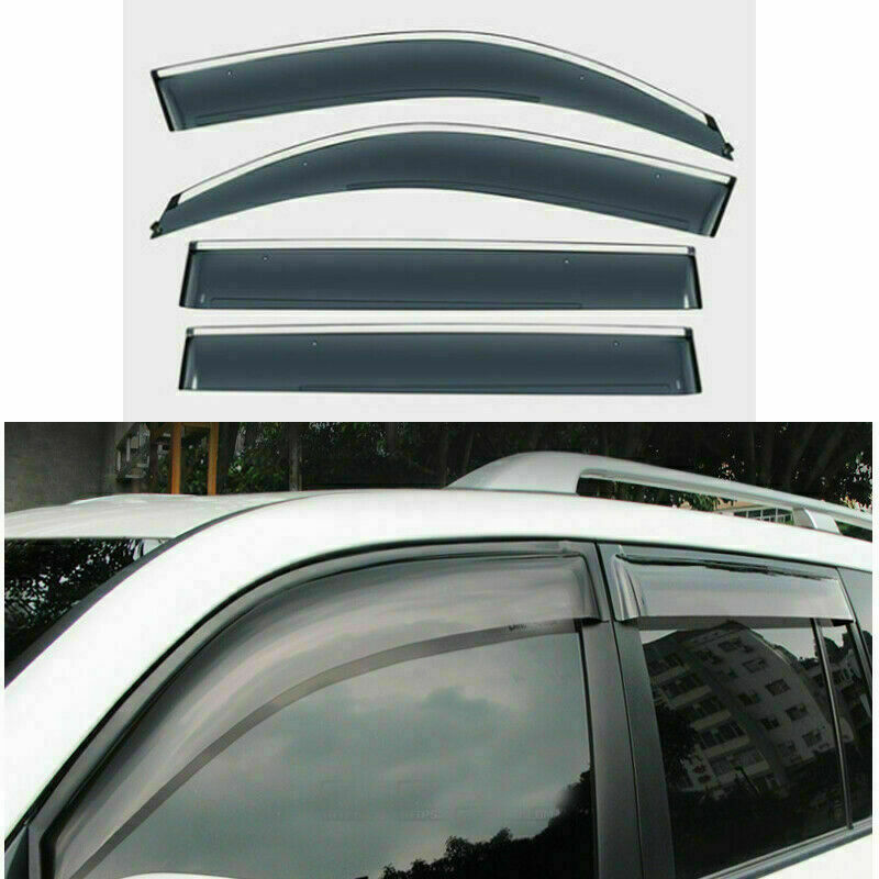 Acrylic Door Window Rain Eyebrow Trim Frame for Toyota for Land Cruiser LC200 08-21