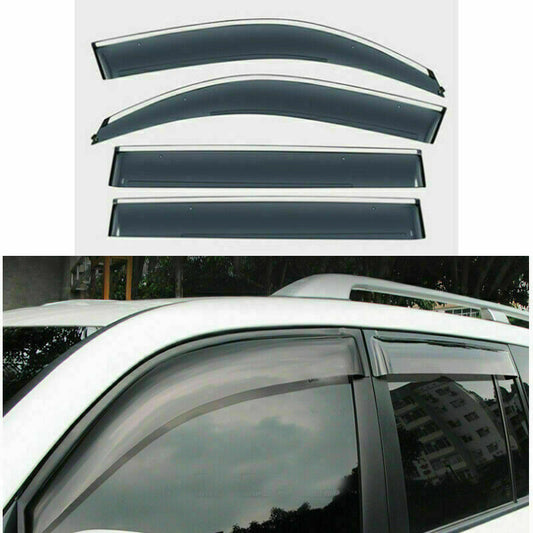 Acrylic Door Window Rain Eyebrow Trim Frame for Toyota for Land Cruiser LC200 08-21