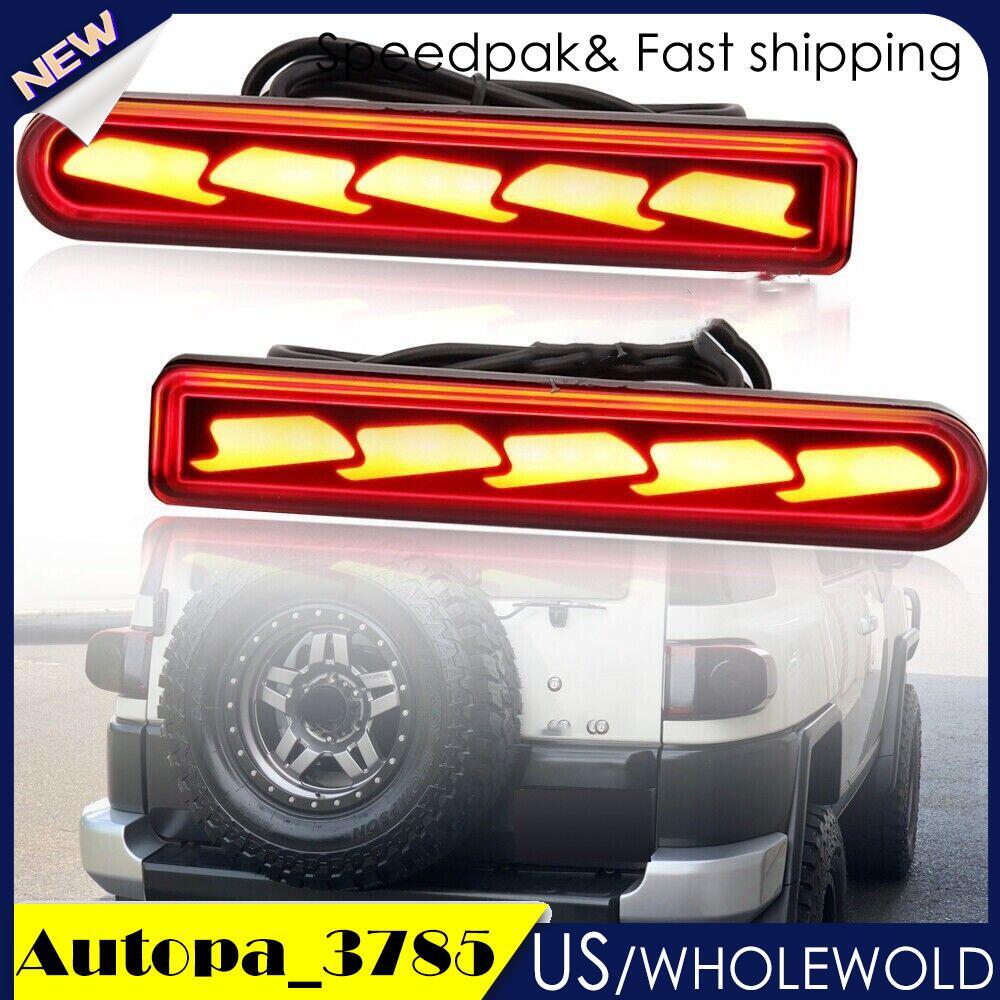 2x LED Rear Bumper Reflector Light Lamp for Toyota FJ Cruiser 2007-14 LeftRight