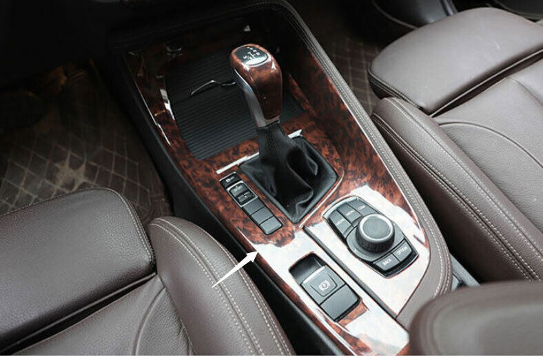 Fit for BMW X1 F48 2016-2022 Brown Wood Middle Console Gear Shift Frame Trim 1P