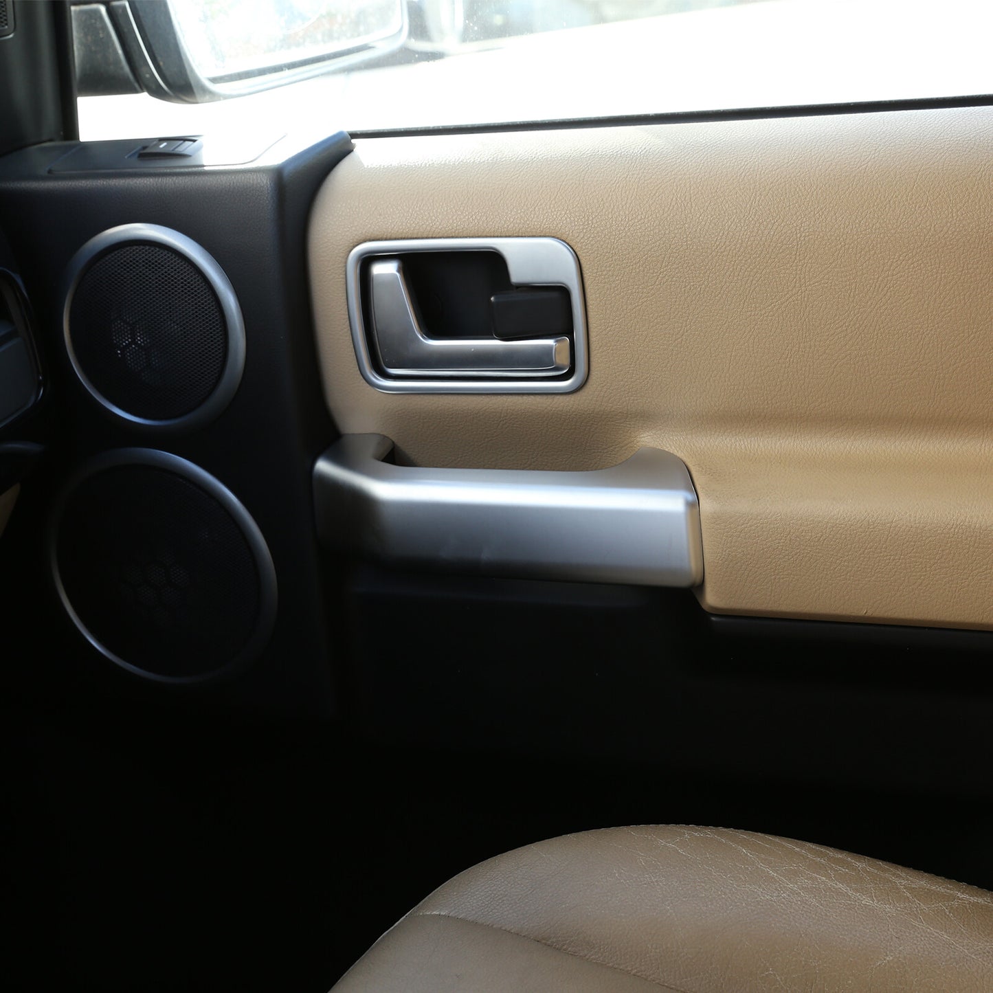 4x Silver ABS Interior Door Handle Panel Covers for Land Rover Discovery 3 2004-2009 n