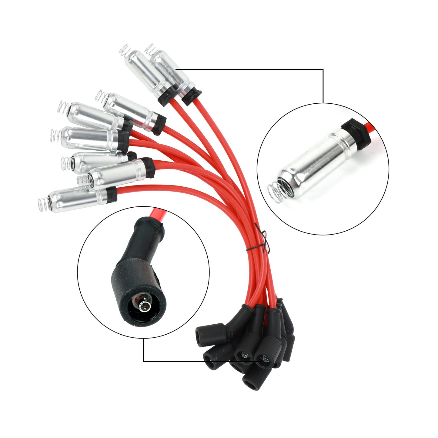 8Ignition Coils +Iridium Spark Plugs &Wires for GMC for Chevy Silverado 1500 Tahoe n