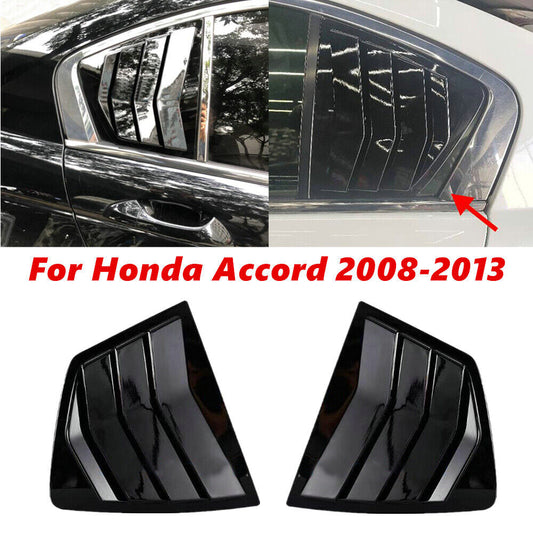 2PCS for Honda Accord 08-13 Gloss Black Side Window Blind Cover Trim