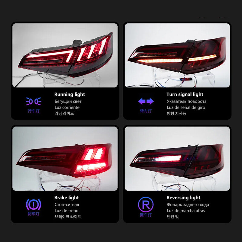 for Audi A3 2013-2019 S3 Sportback Rear LED TailLight DRL Dynamic Signal Reverse