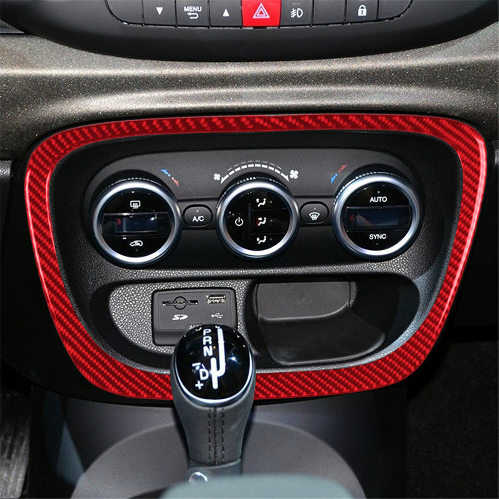 4x Red Carbon Fiber Automatic Transmission Panel Trim for Honda CRV CR-V 2012-16 v