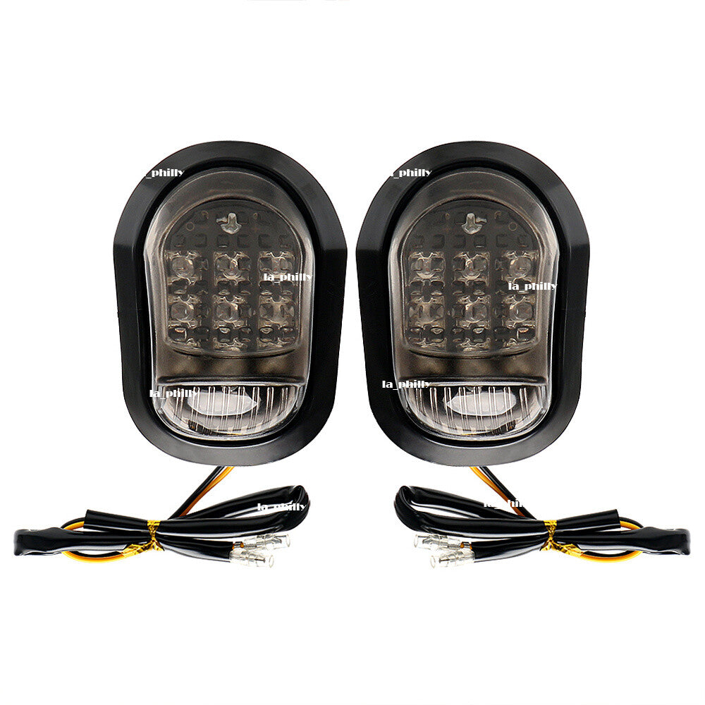2x Universal Motorcycle 12V Flush Mount 9 LED Turn Signal Blinker Light Lamp Q