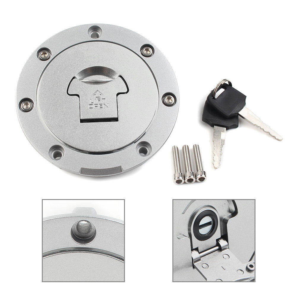 for Honda ST1300 CB400 Universal Fuel Gas Tank Caps Cover & Lock with Key 7 Hole Q