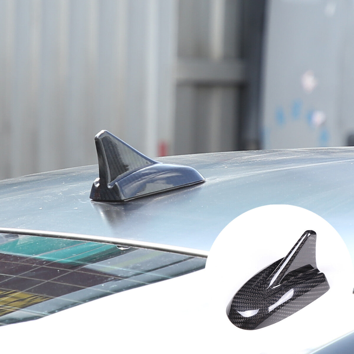 True carbon fiber roof antenna shark fin decorative cover for Maserati Ghibli 2014-21