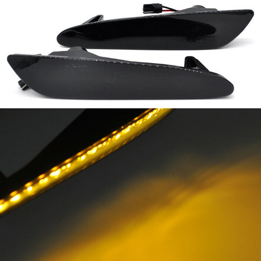2x smoked amber LED Side bump signal Light for Mercedes W211 E class amg 03-06 v