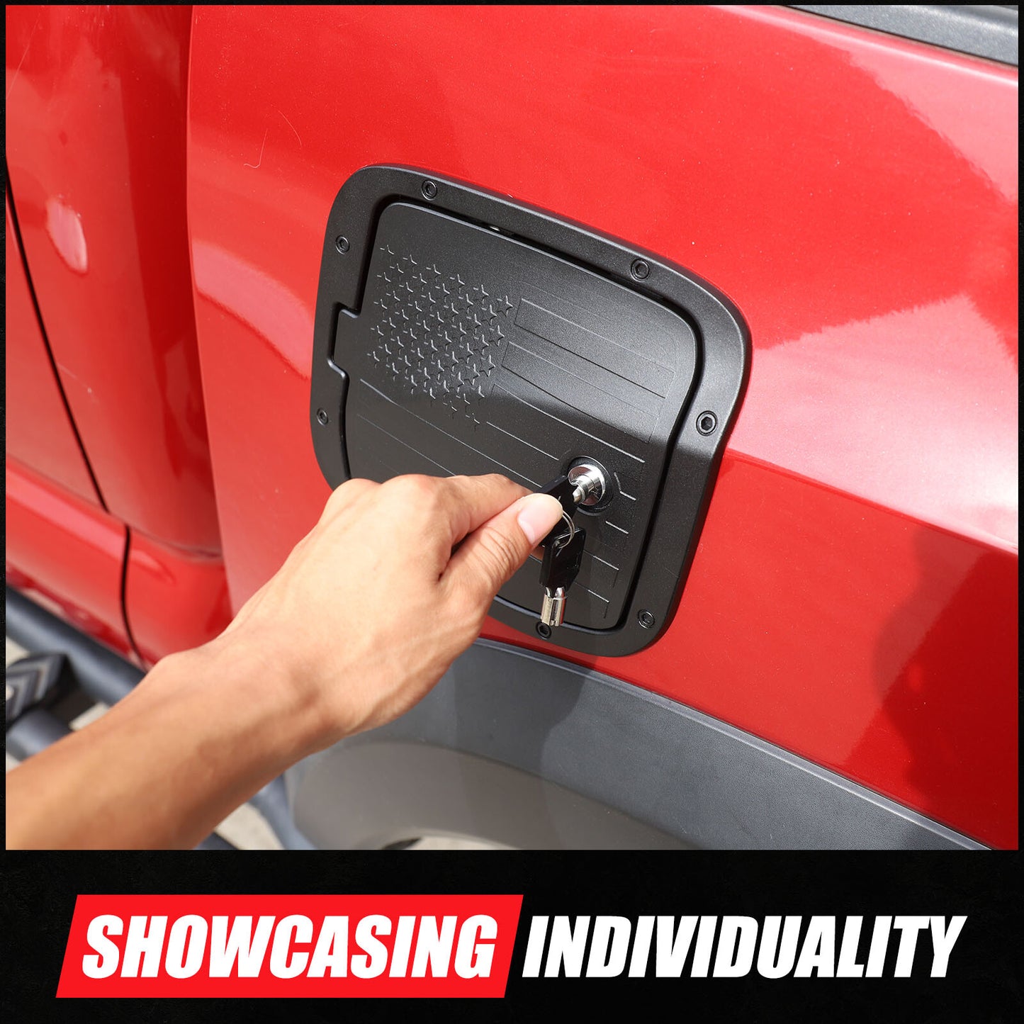 Fuel filler cap with lock key suitable for Toyota Tacoma 2016 - 2022