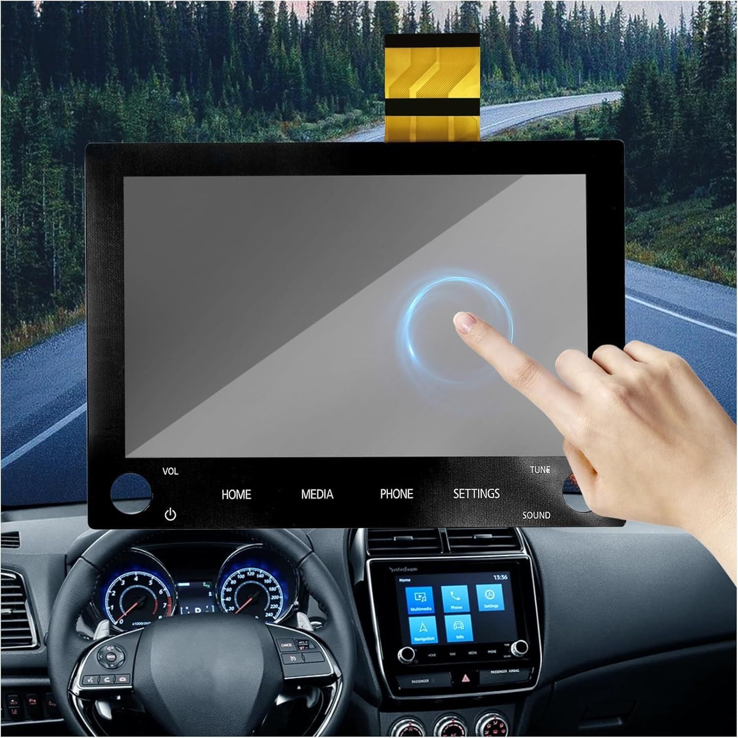 8 LCD MONITOR TOUCH-SCREEN 2 KNOBS 8740a076 040 For Outlander 20-22 n