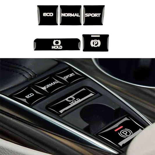 for Toyota for Camry 2018-2023 Gloss Black Console Gear Shift Button Cover Stickers