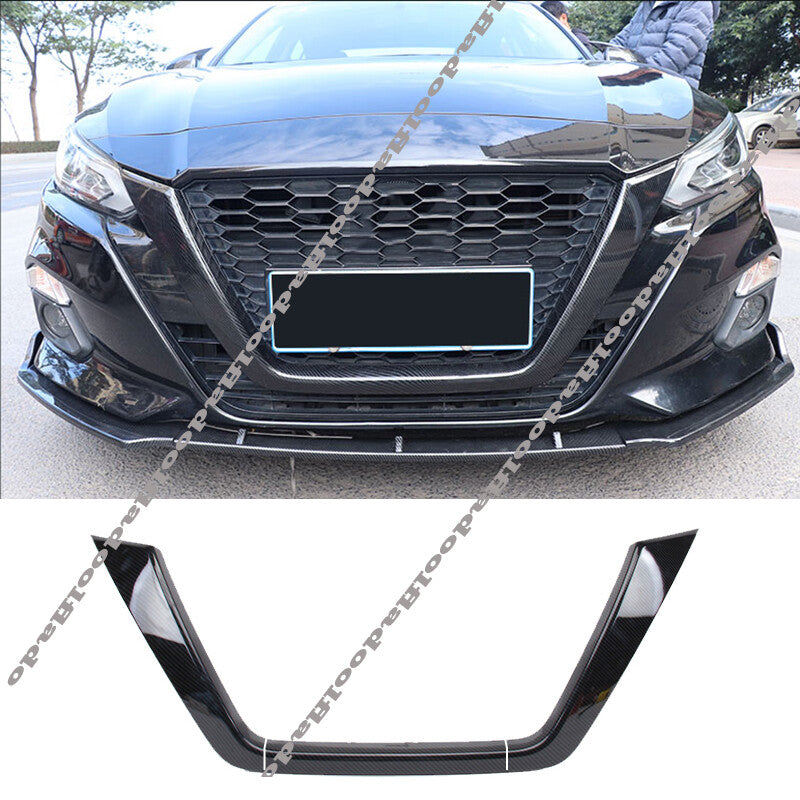 for Nissan Altima 2019-2022 Carbon fiber FRONT Bumper Grills Moulding Cover Trim