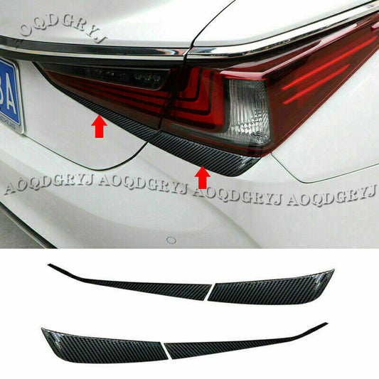 for Lexus ES350/300H 2019-2022 Carbon Fiber Tail Light Moulding Eyebrow Trims 4P
