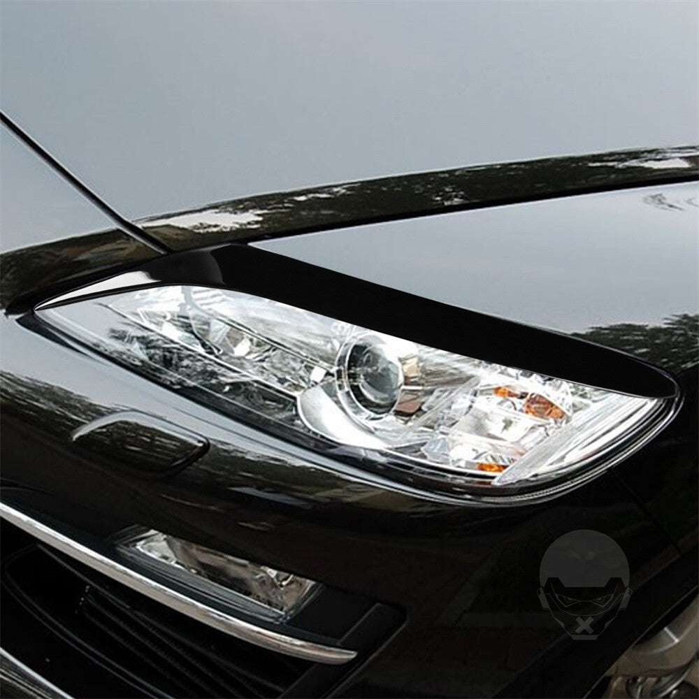Gloss Black Front Headlight Eyelids Eyebrow Panel Cover for Mazda RX-8 2004-2008