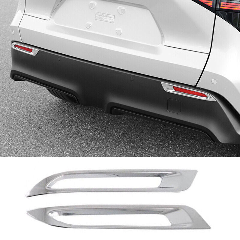 for Toyota BZ4X 23-2024 Chrome Look Rear bumper Fog Light Lamp Cover Frame Trims