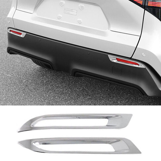 for Toyota BZ4X 23-2024 Chrome Look Rear bumper Fog Light Lamp Cover Frame Trims