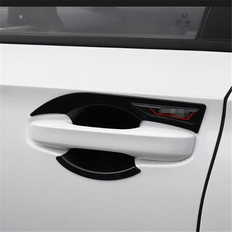 4X ABS Gloss Black Exterior Door Handle Bowl Cover Trim for Honda Accord 2023-24