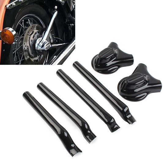 Rear for Phantom Swingarm Axle Cover Kit Fit for Harley Softail FXST FXSTC FLSTC Black