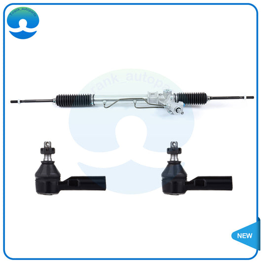 3pcs Power Steering Rack and Pinion  Outer Tie Rod for 1988-1992 for Toyota for Corolla