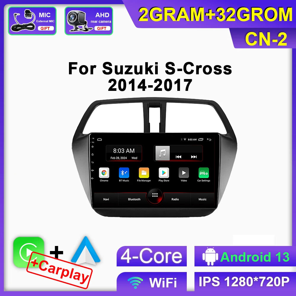 for Suzuki S Cross SX4 2012-2016 Android Car Stereo Radio GPS Auto Player Screen