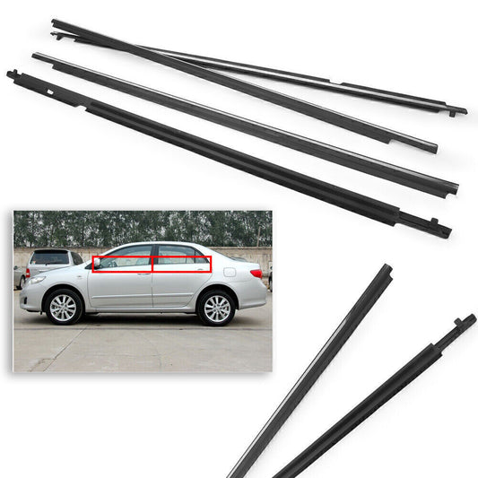 Door Window Weatherstrip Molding Trim Belt for Toyota for Corolla 2009-2012 Chrome