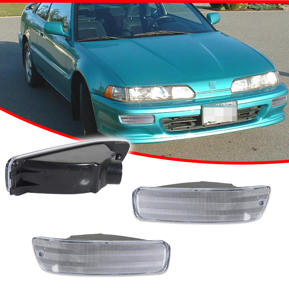 Clear Bumper Lights Parking Turn Signal Lights Pair for 1992 - 1993 for Acura Integra - v
