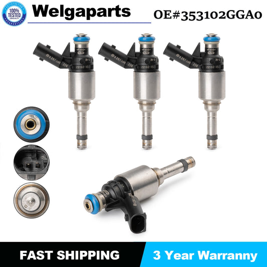 4xFuel Injector Fits for Hyundai Sonata 2016-2018 for Kia Sorento 2.4L 2015-2017