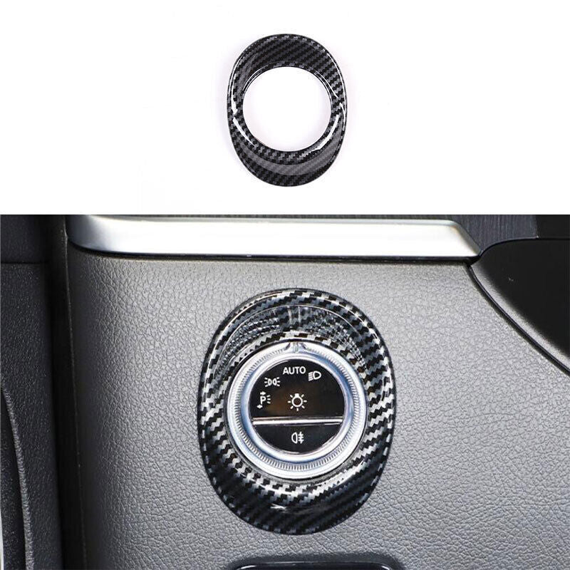 for Benz EQE EQS 2022-2023 ABS Carbon Fiber Headlight Button Frame Cover Trim n
