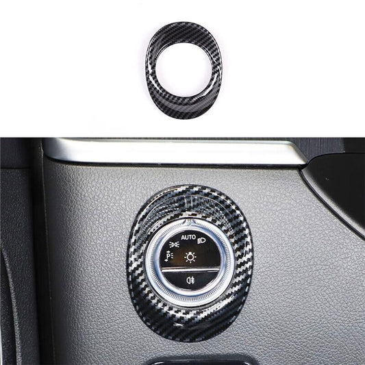 for Benz EQE EQS 2022-2023 ABS Carbon Fiber Headlight Button Frame Cover Trim n