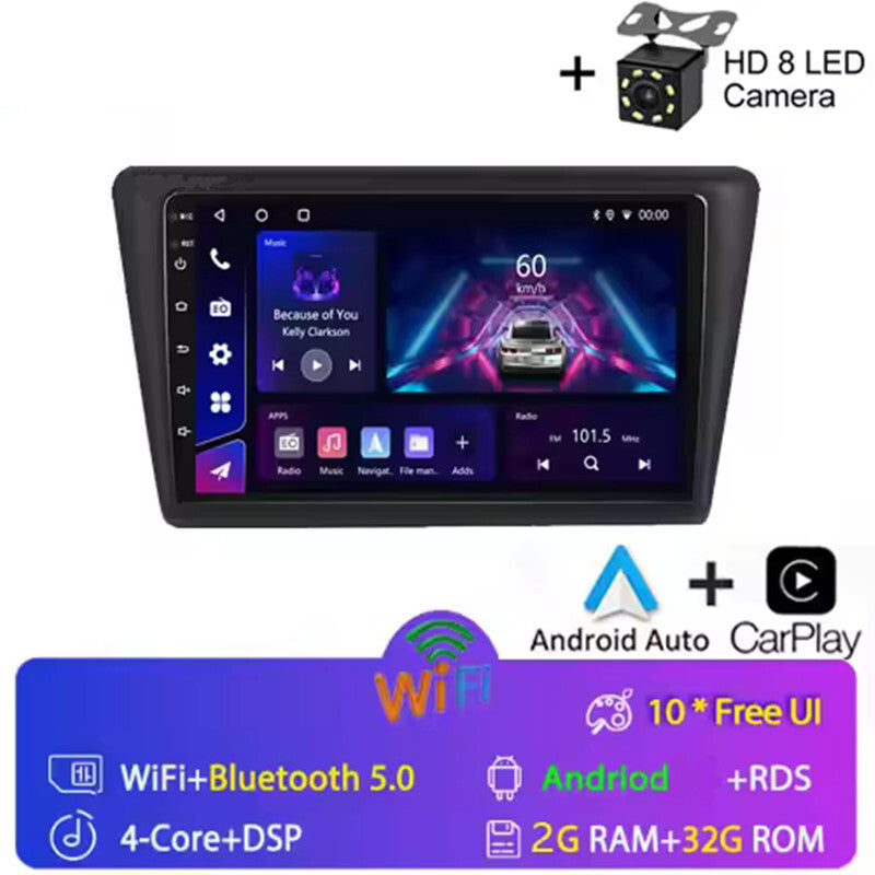 Car Android Stereo Multimedia Play Carplay GPS navigation For 13-17 for Skoda Rapid