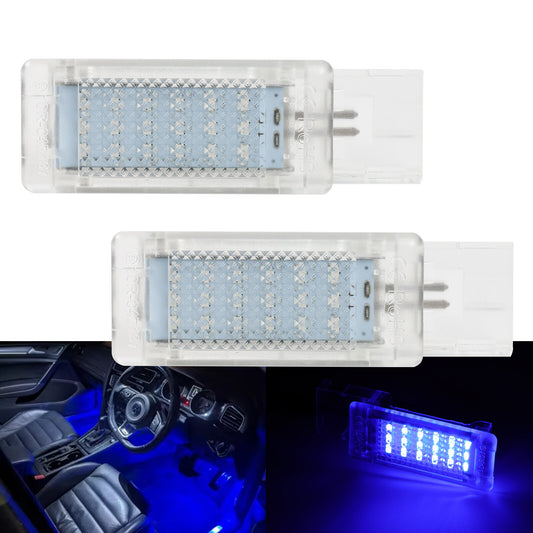 2pcs for VW footwell lighting blue LED for Golf for Passat Touareg for Jetta Caddy Scirocco Q